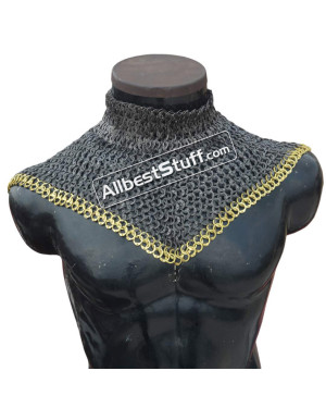 6 in 1 Ring Stainless Steel Chainmail High Neck Collar